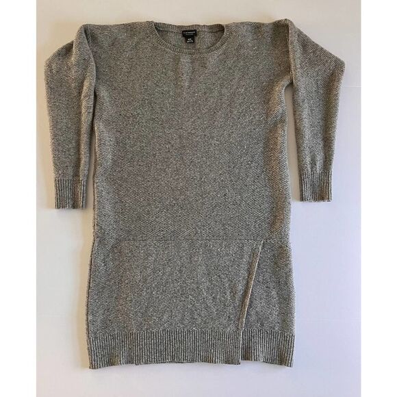 Club Monaco Italian Yarn Wool Silk Grey Long Sleeve Sweater Dress Size Medium - Picture 6 of 13